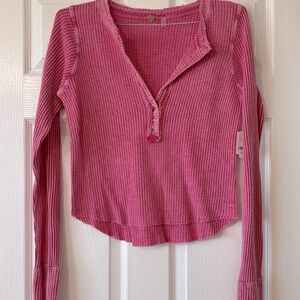 Free People long sleeve crop top size large